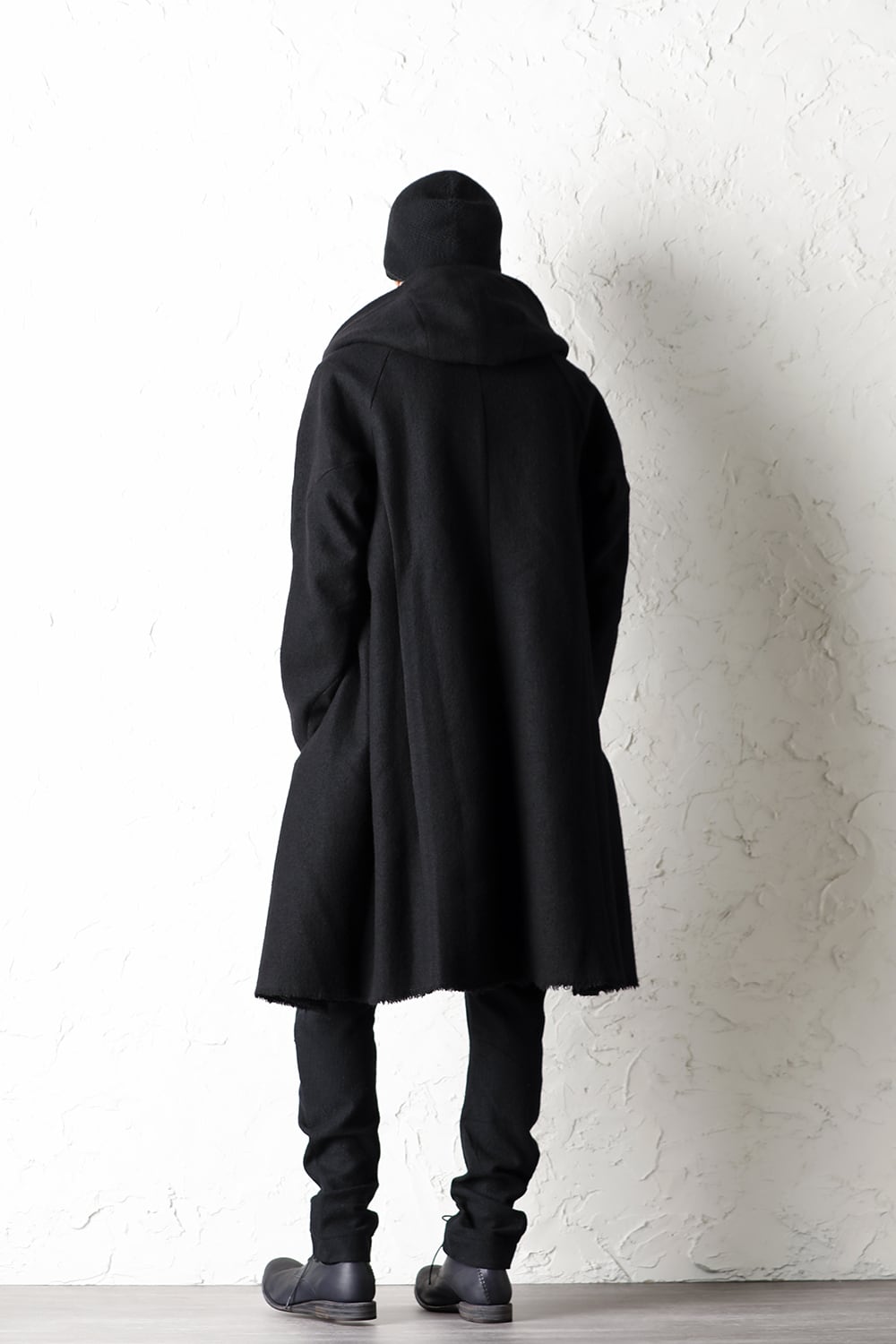 Hood Coat Compressed Wool