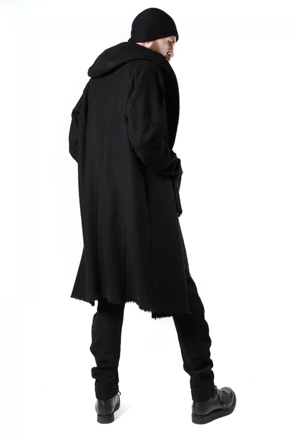 Hood Coat Compressed Wool