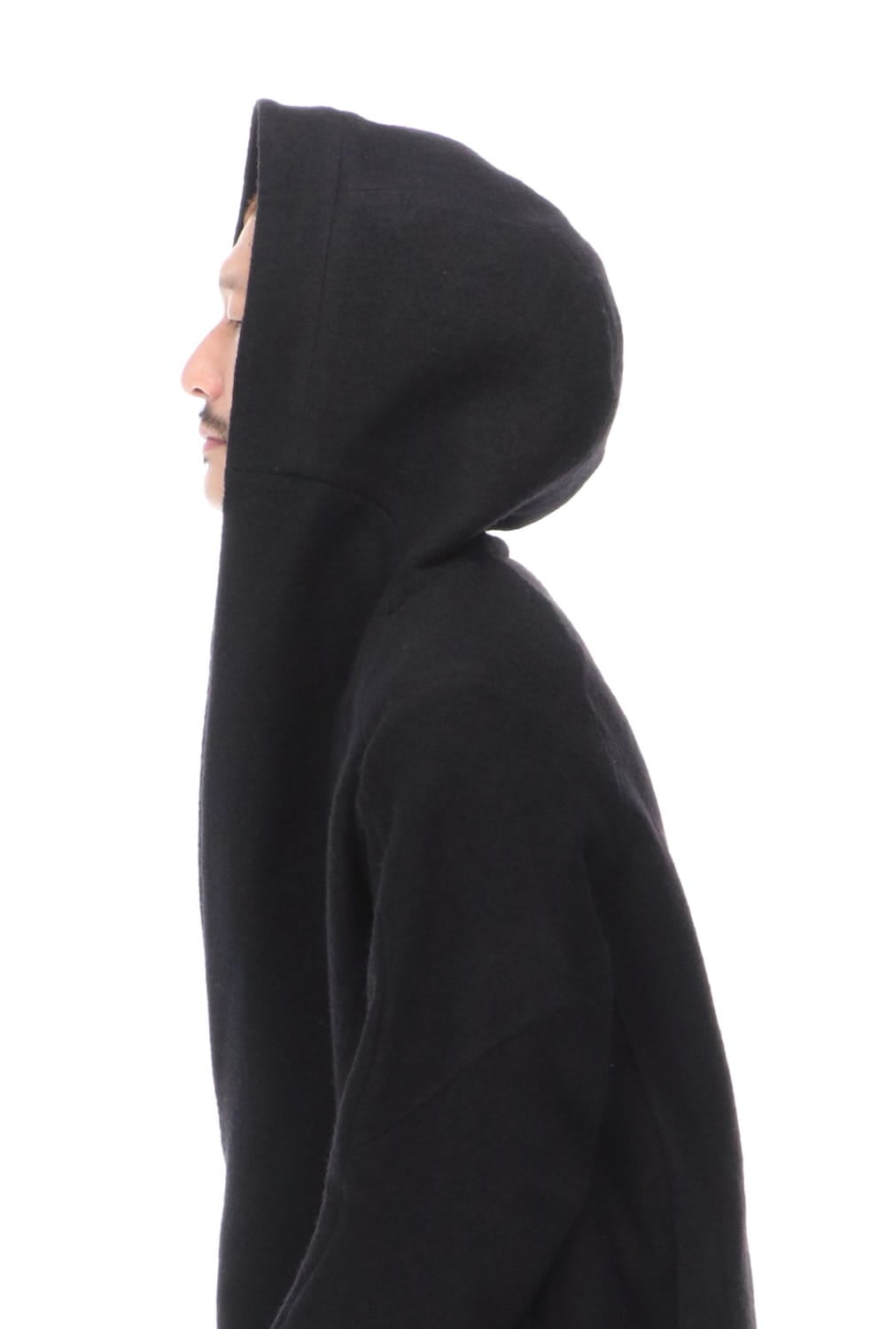 Hood Coat Compressed Wool