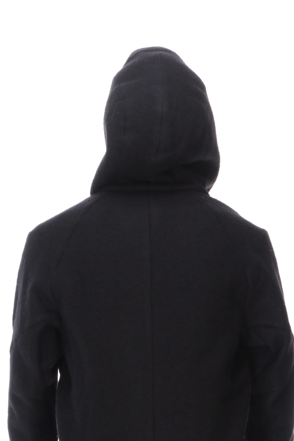 Hood Coat Compressed Wool