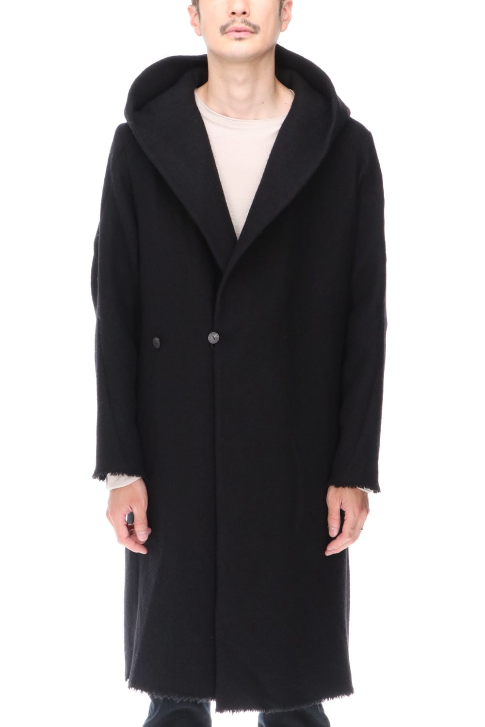 Hood Coat Compressed Wool