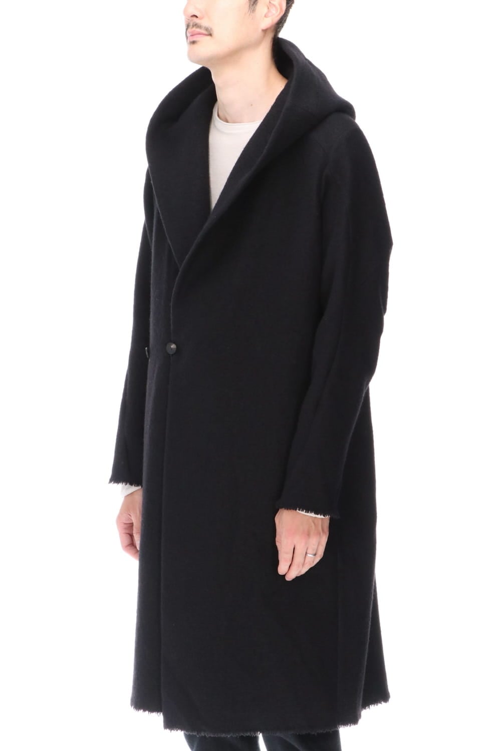 Hood Coat Compressed Wool