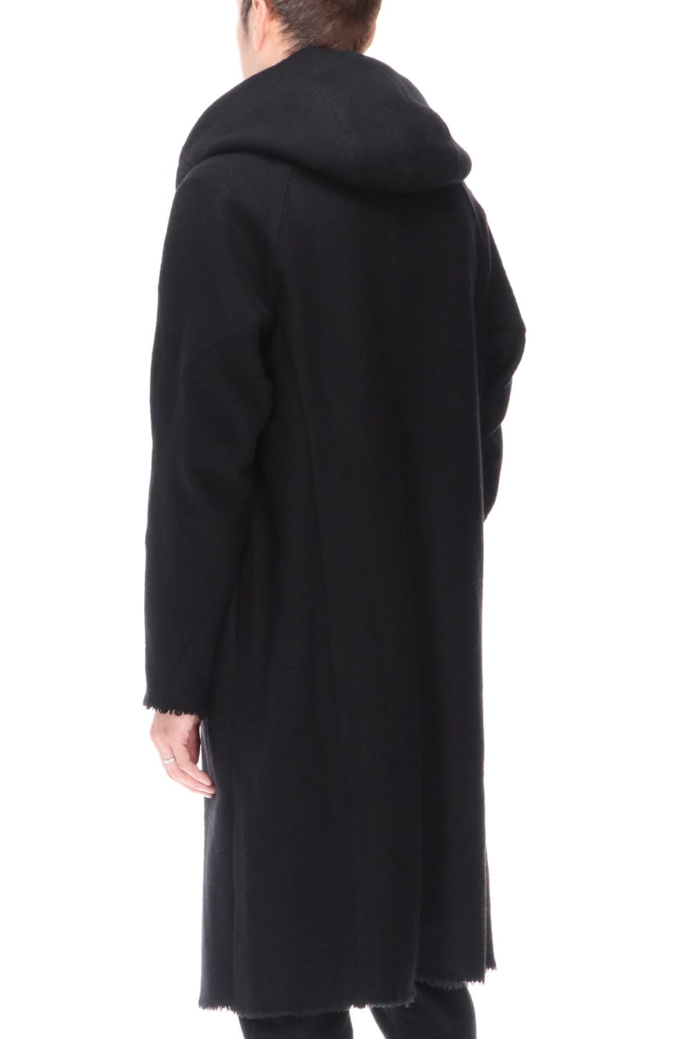 Hood Coat Compressed Wool