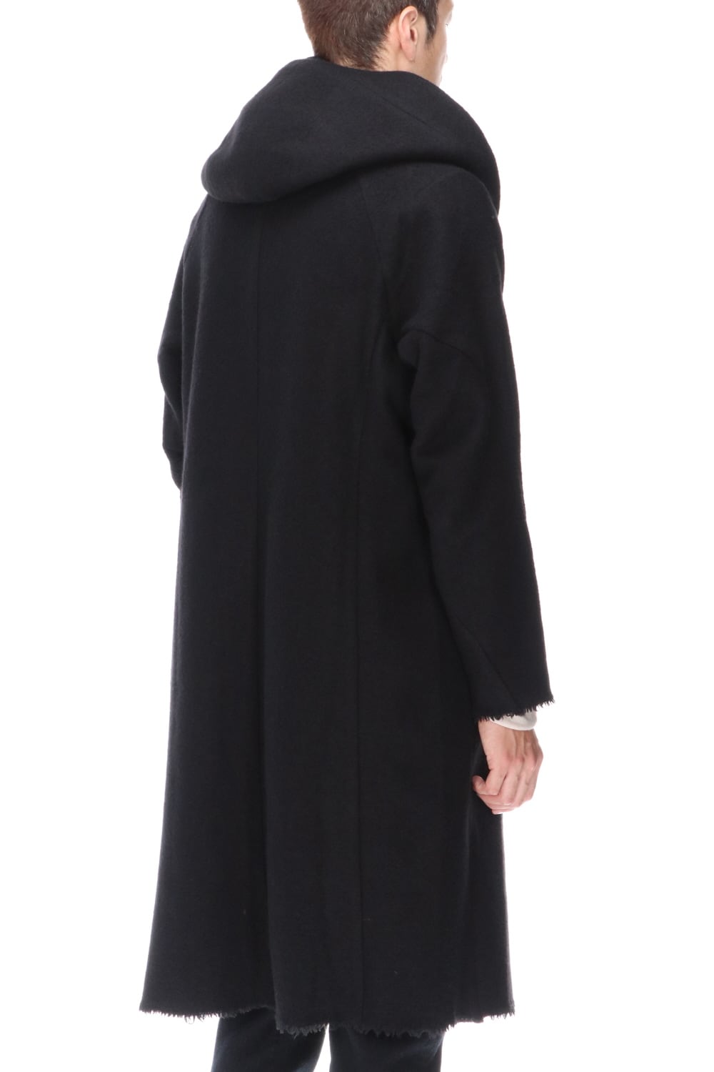 Hood Coat Compressed Wool