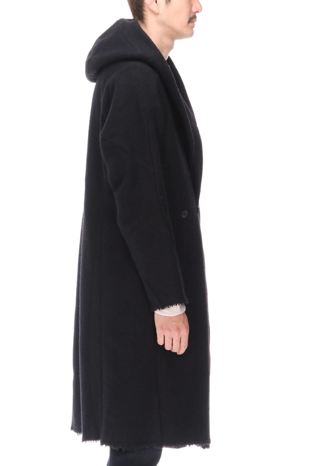 Hood Coat Compressed Wool