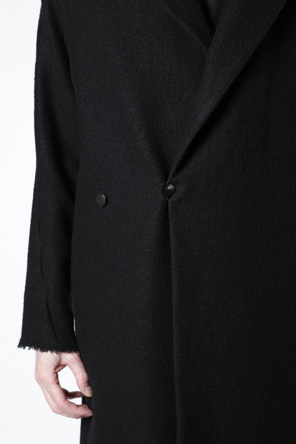 Hood Coat Compressed Wool