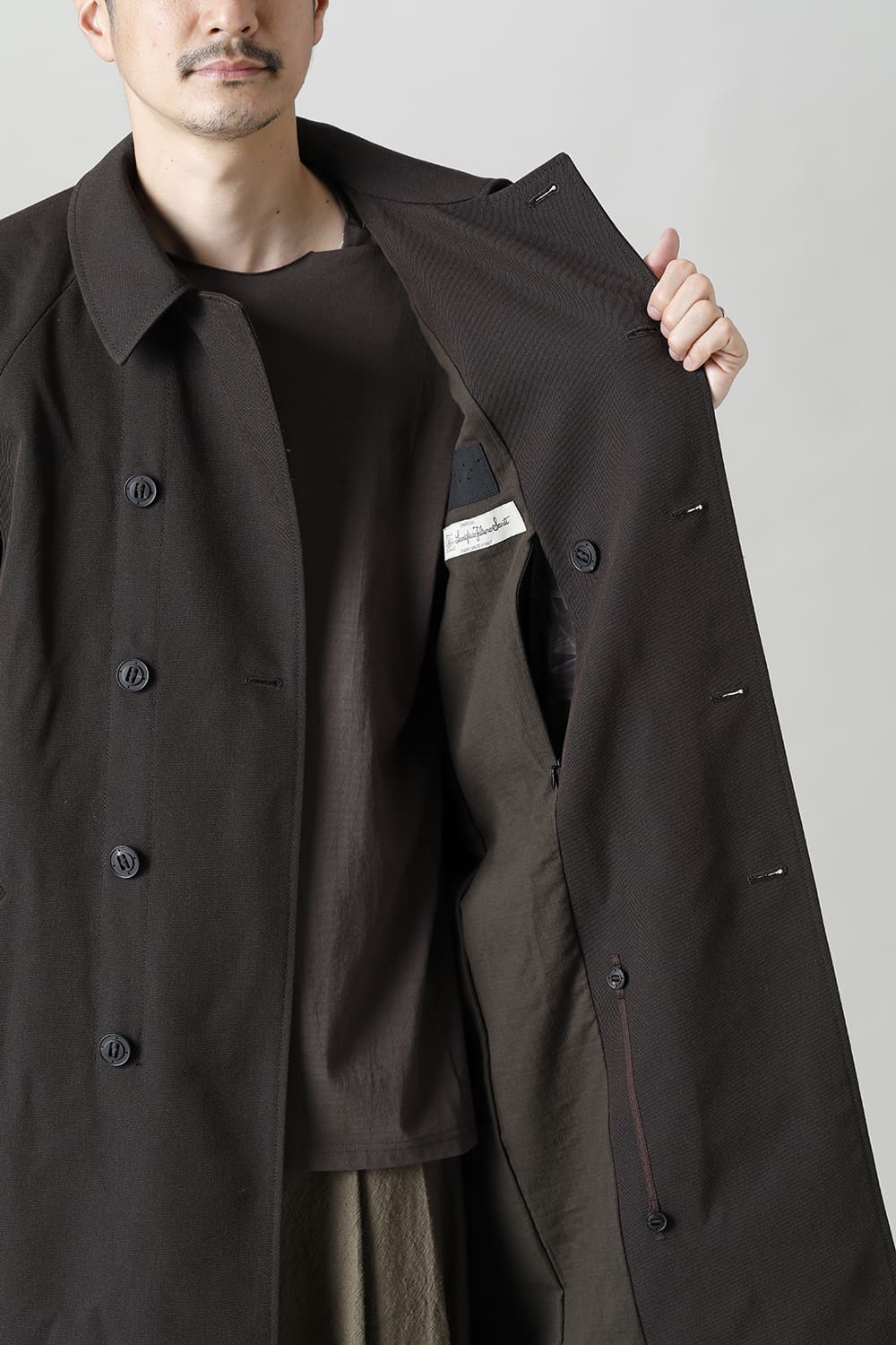 Coat structure Wool gabardine