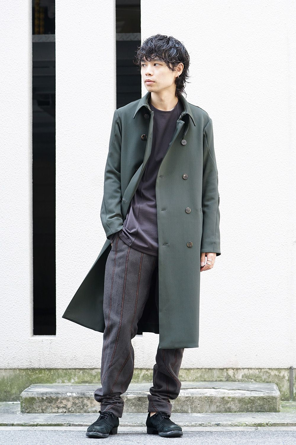 4 Way Stretch Wool Trench Coat