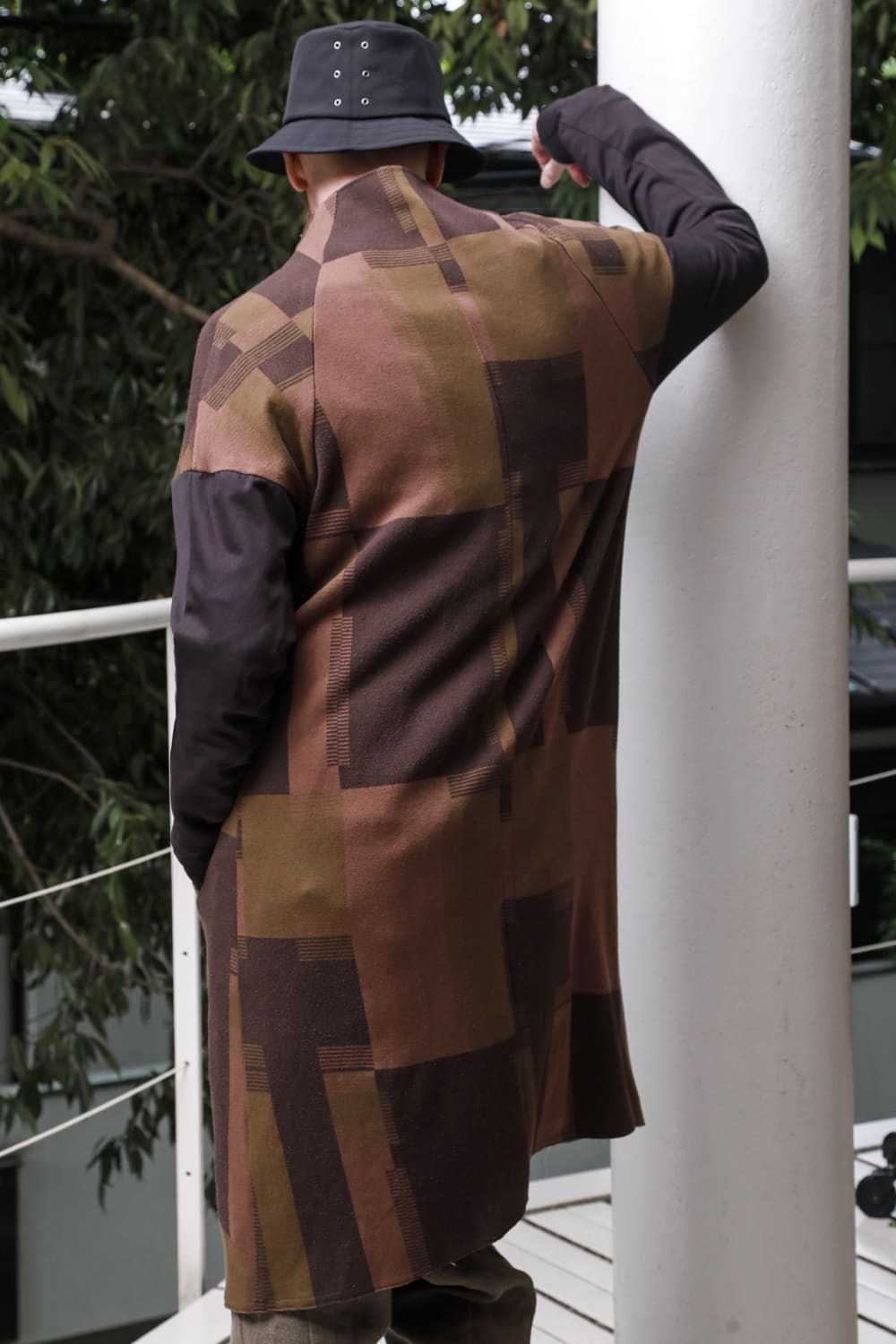 Coat silk / cotton jacquard