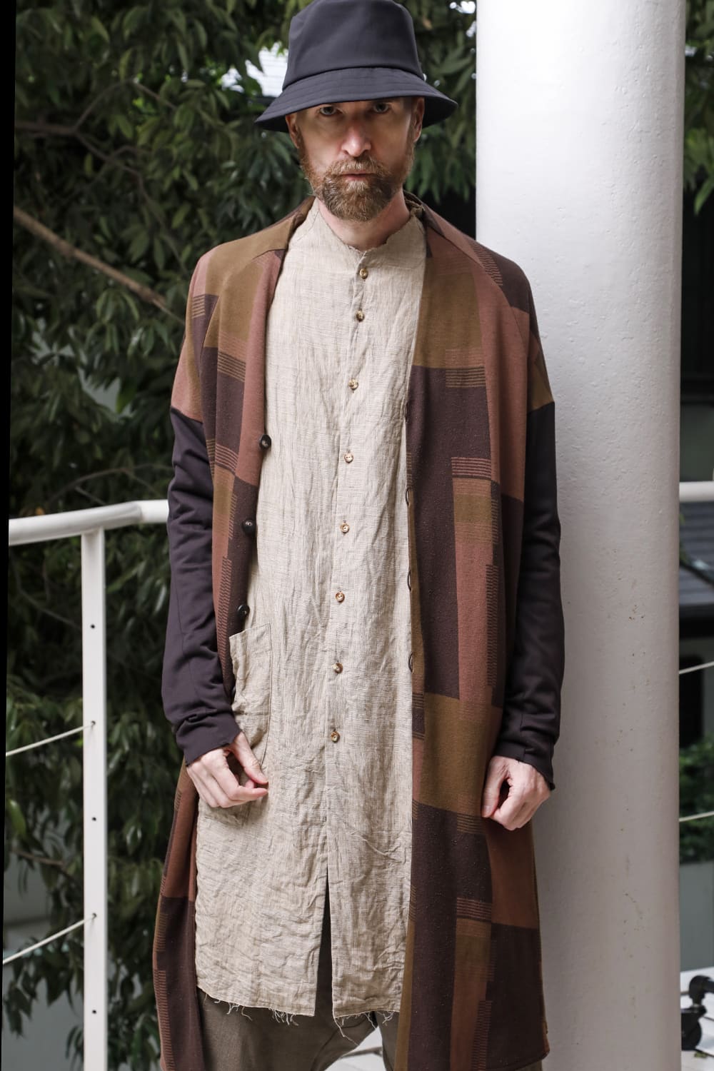 Coat silk / cotton jacquard