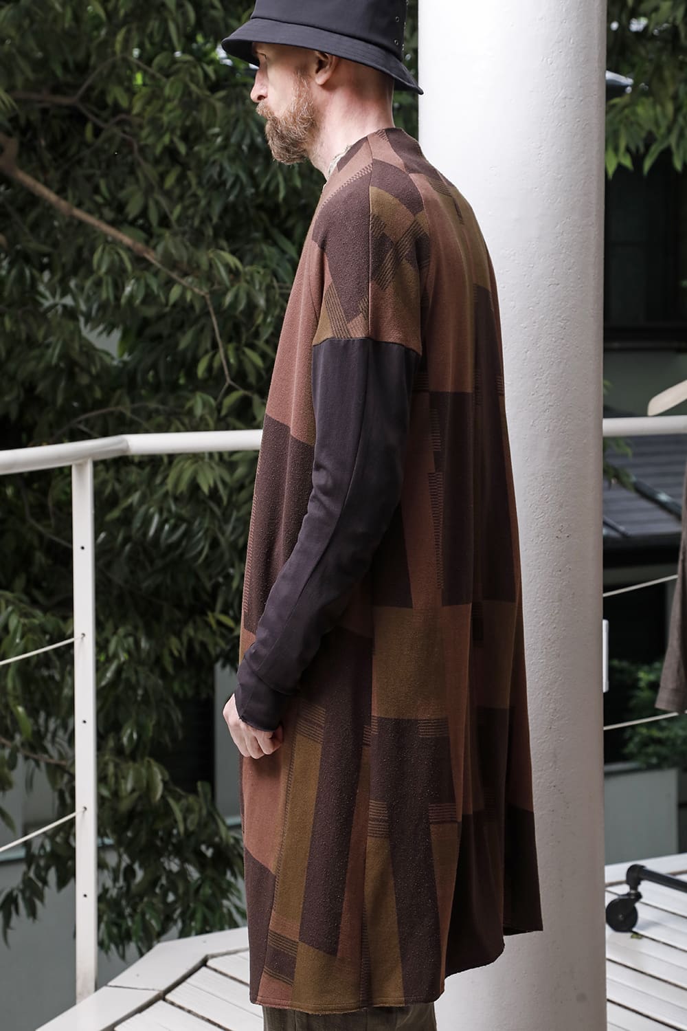 Coat silk / cotton jacquard