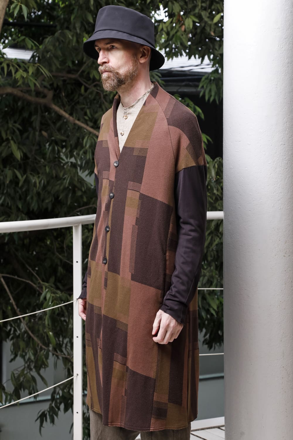 Coat silk / cotton jacquard