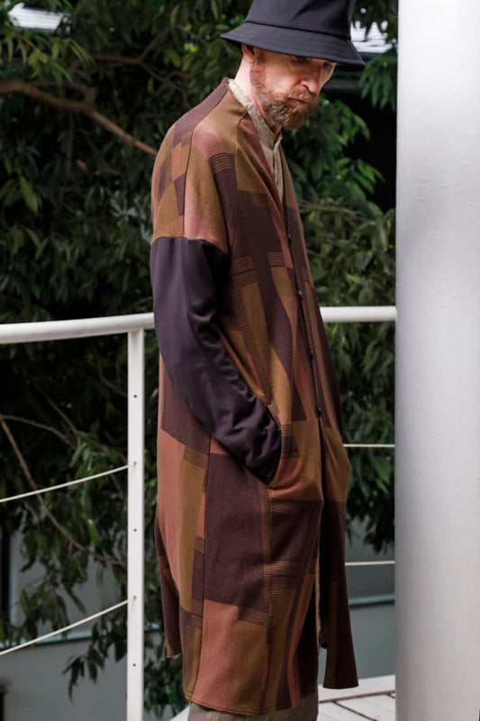 Coat silk / cotton jacquard