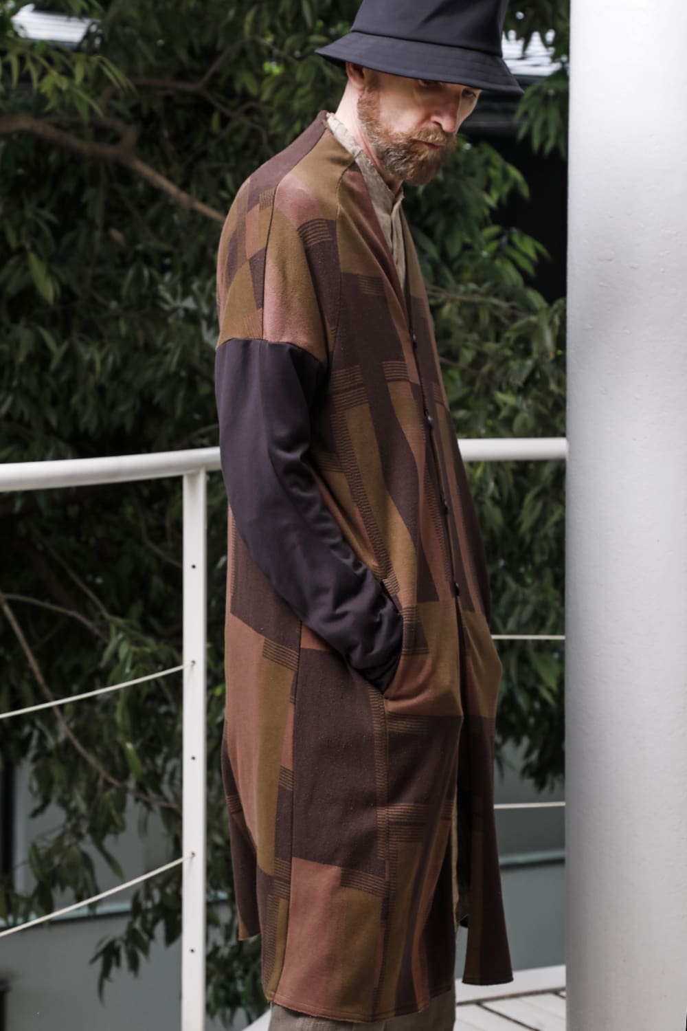 Coat silk / cotton jacquard