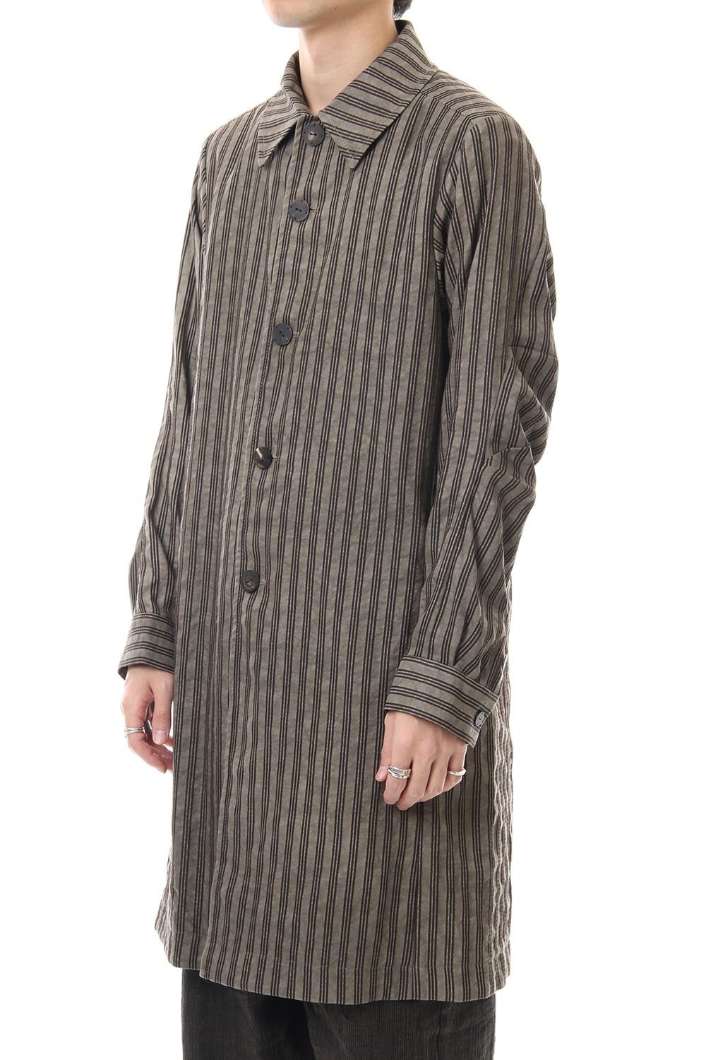 Coat Cotton ramie stripe