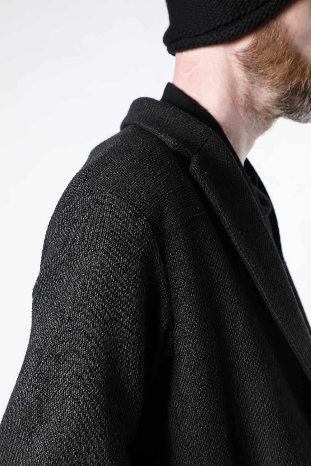 Long jacket wool silk crazy check