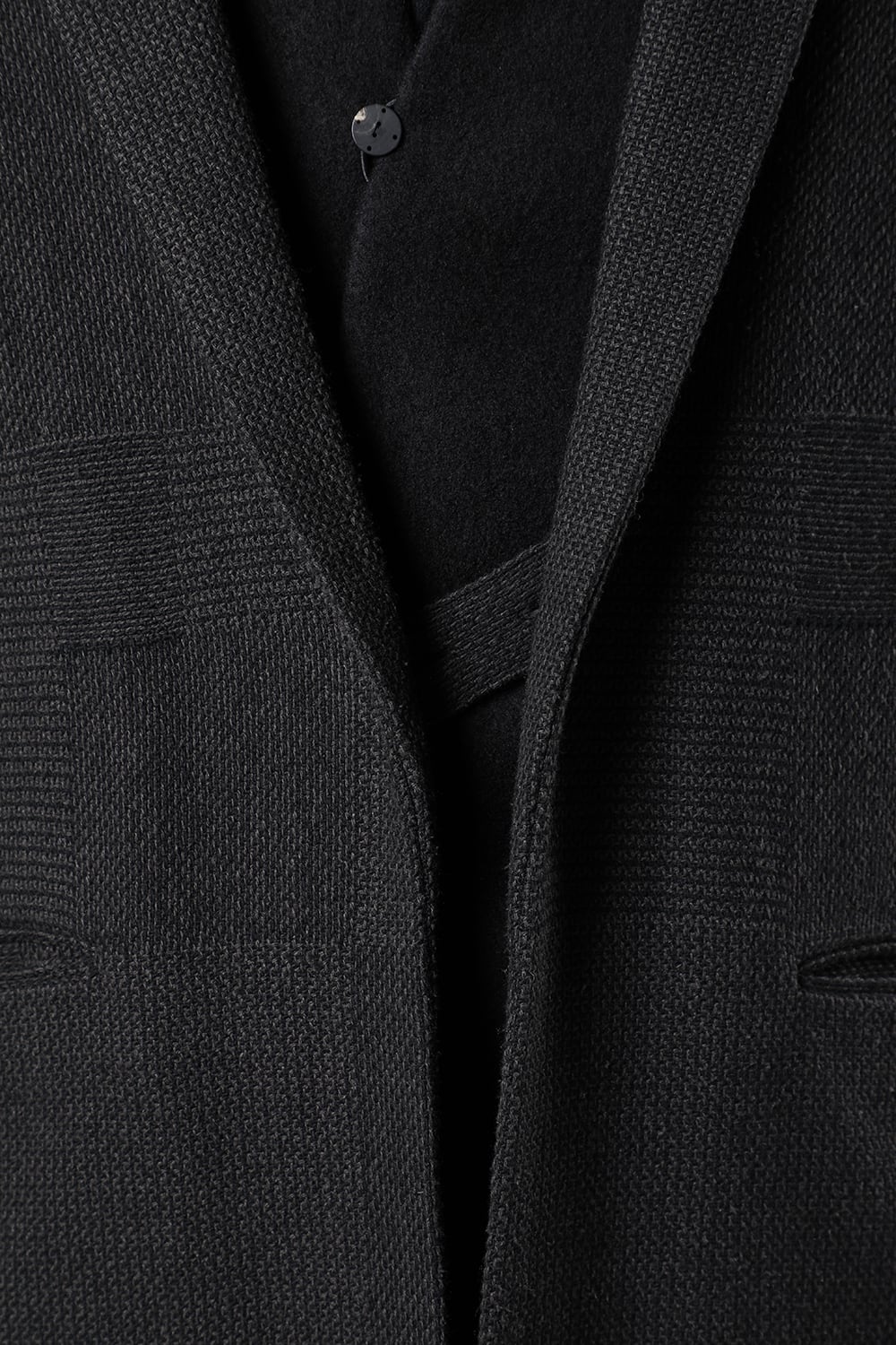 Long jacket wool silk crazy check