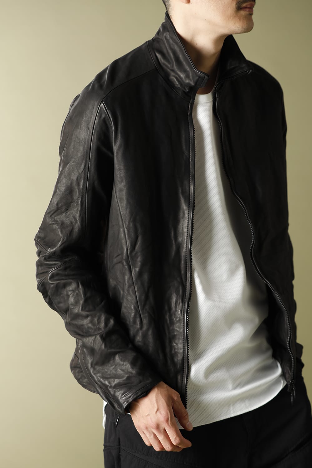 10th Annyversary Leather Track Jacket