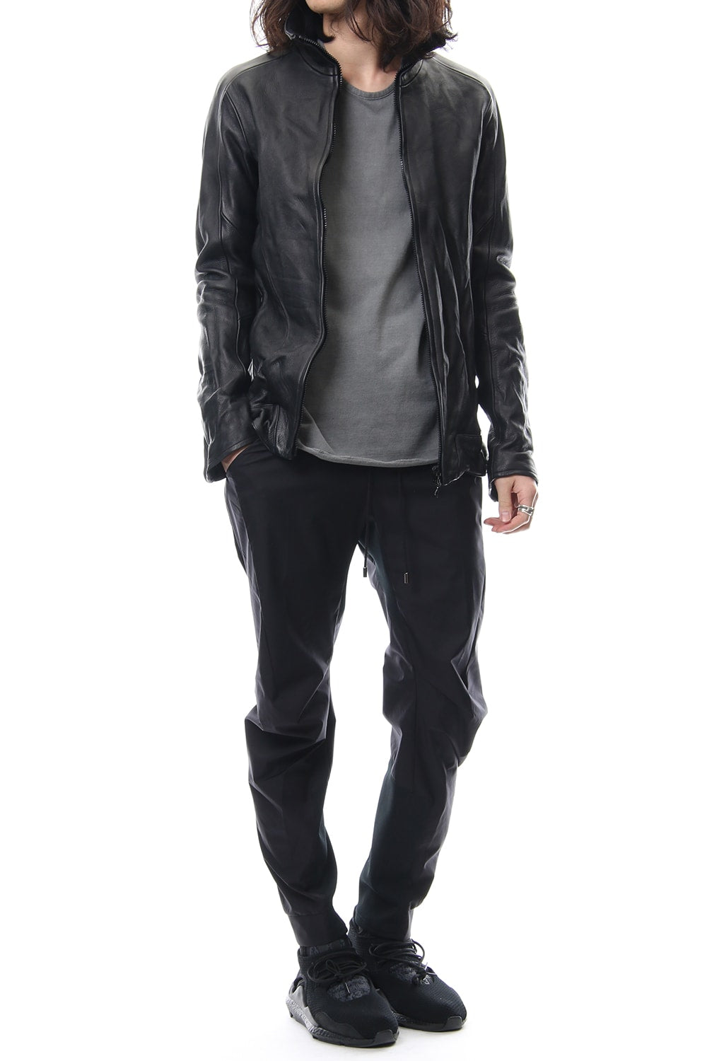 LEATHER TRACK JACKET