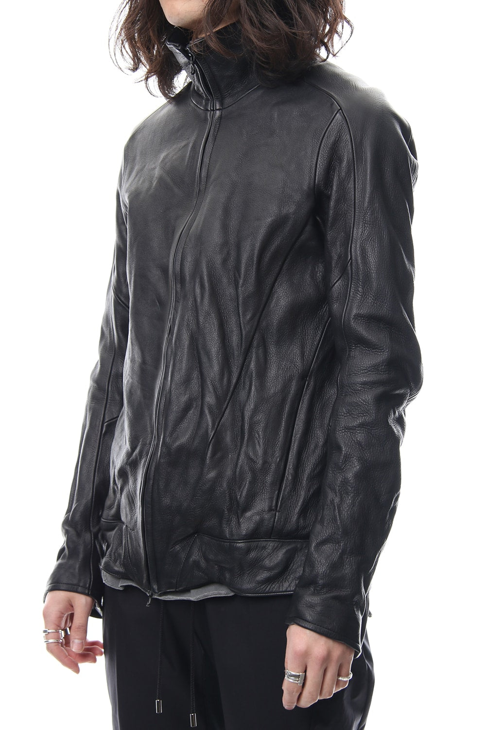 LEATHER TRACK JACKET