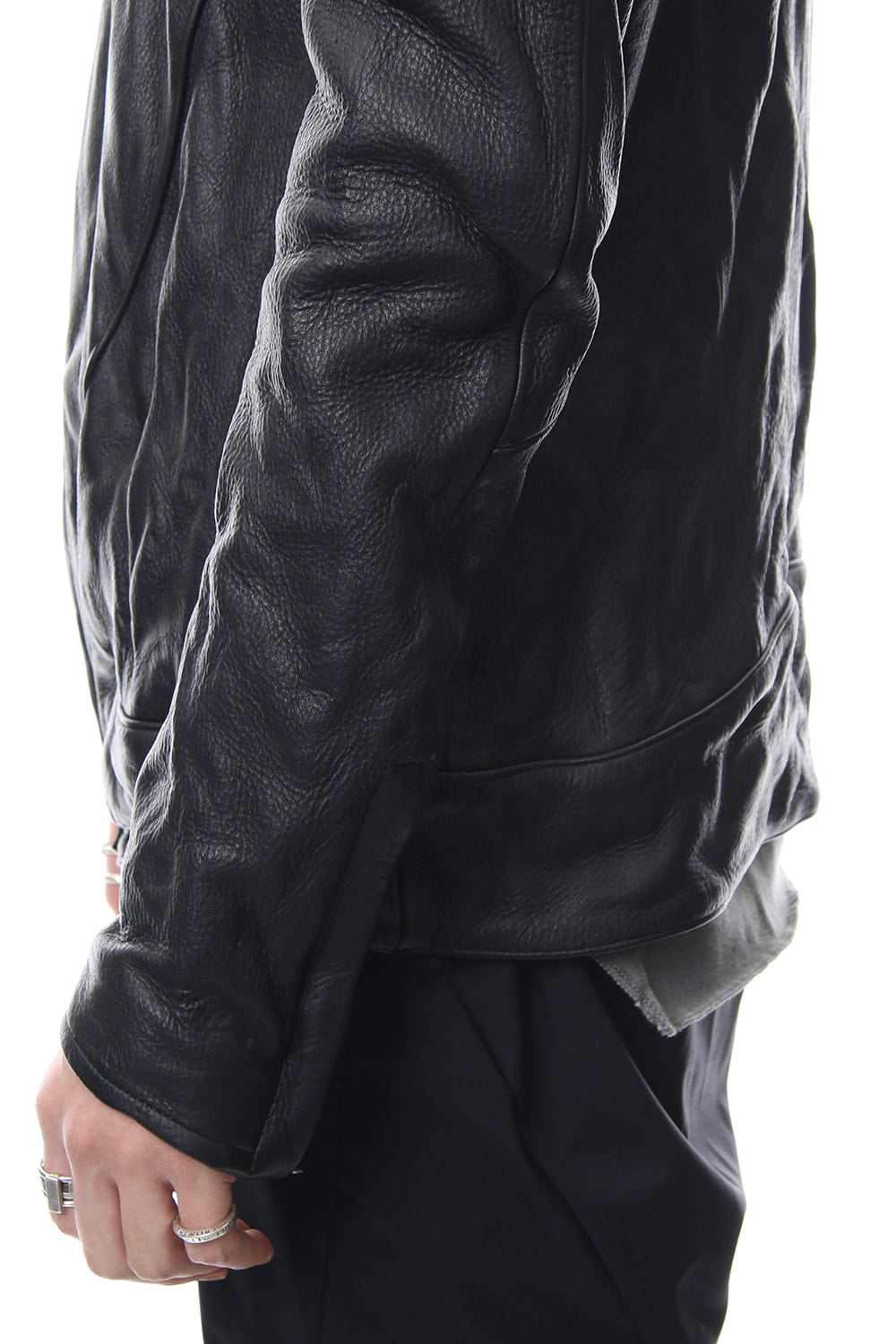 LEATHER TRACK JACKET