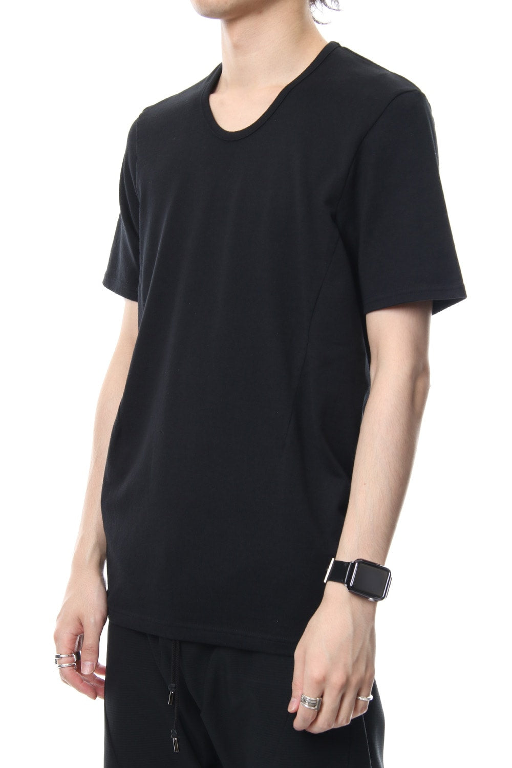 U NECK S/S - CVM-0027 - Black