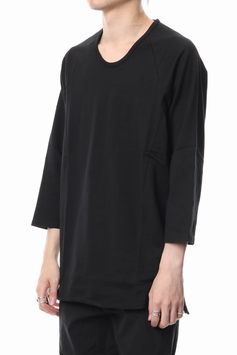 U NECK 3/4 SLEEVE Black