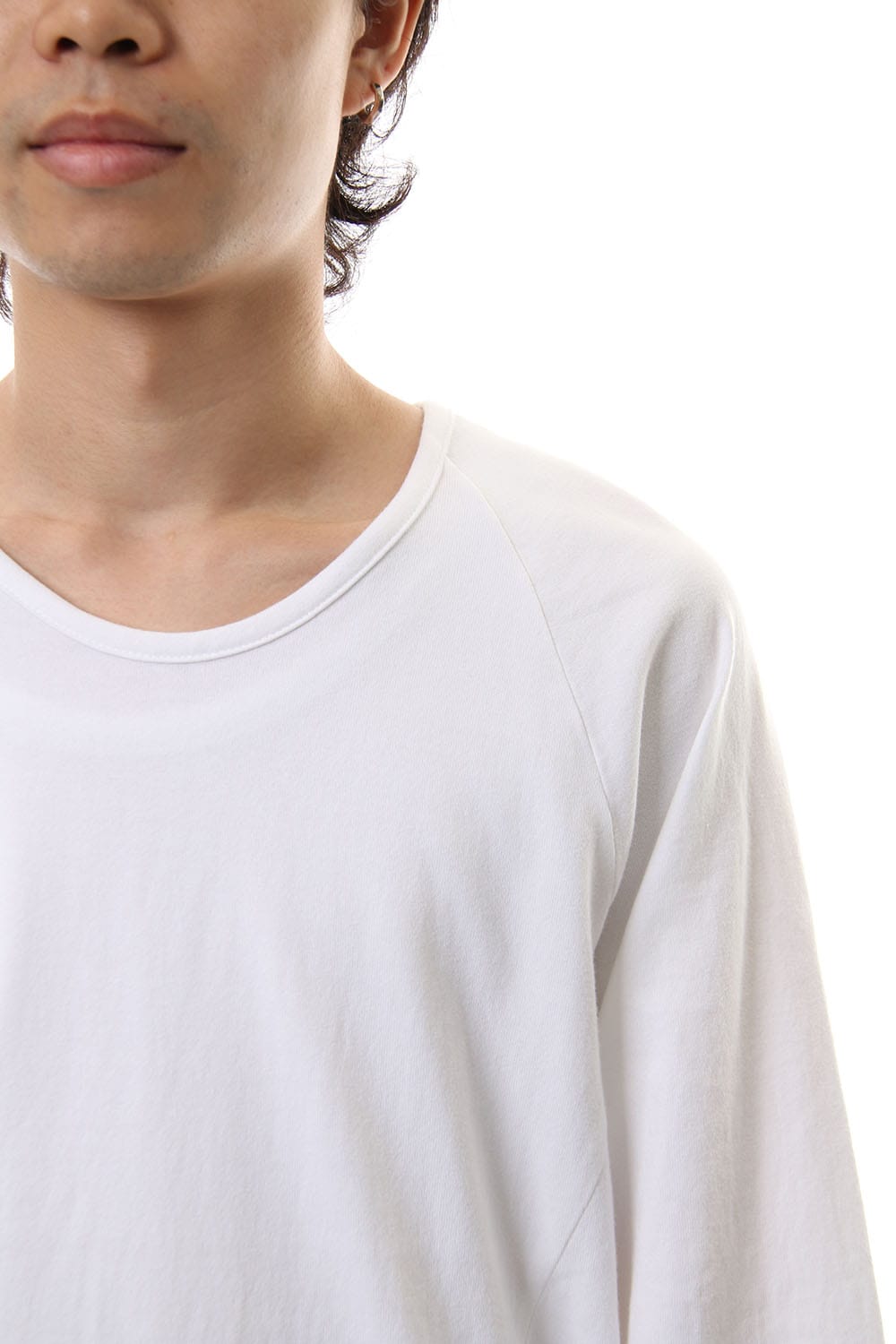 U NECK 3/4 SLEEVE White