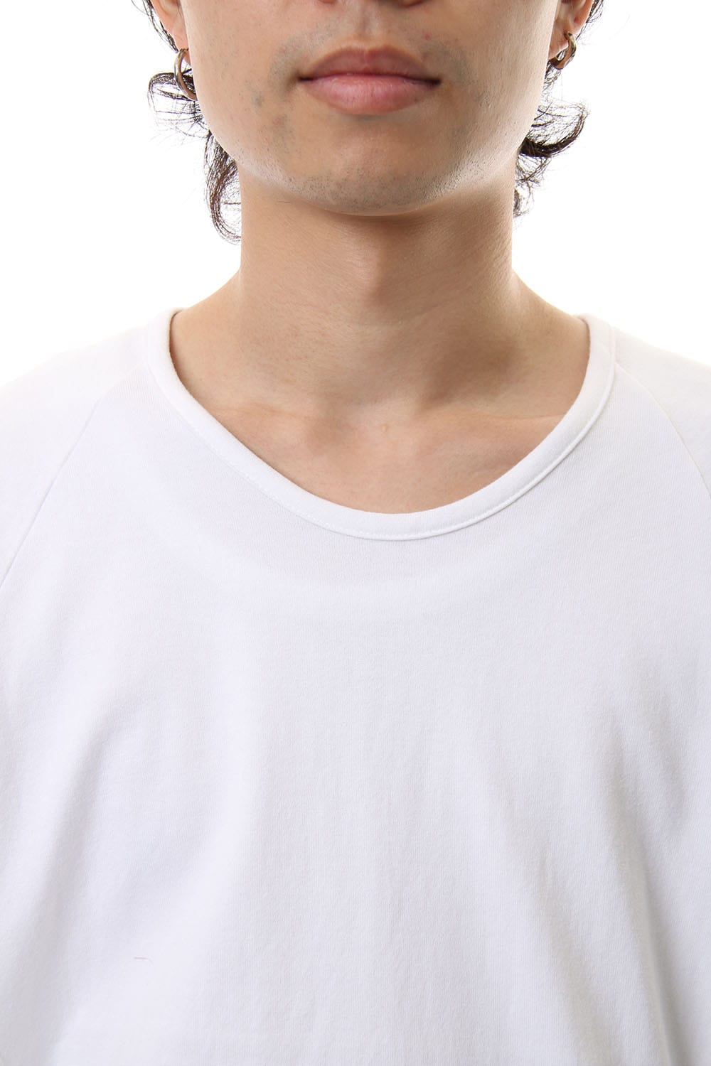 U NECK 3/4 SLEEVE White