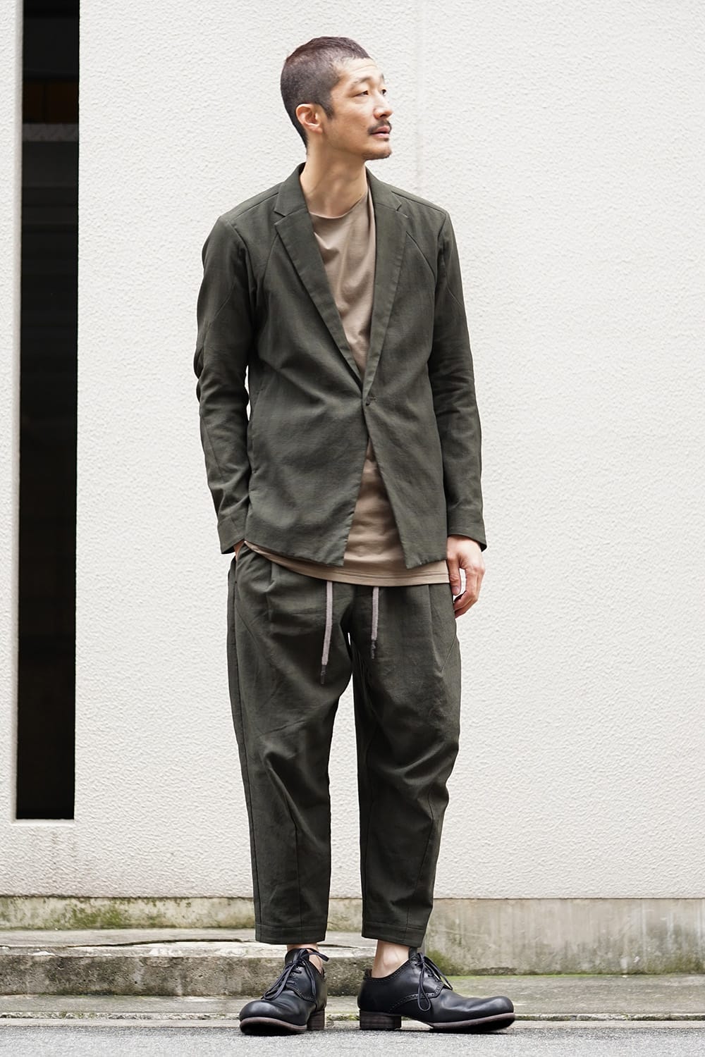 Jacket Cotton Glen Check - Moss Green