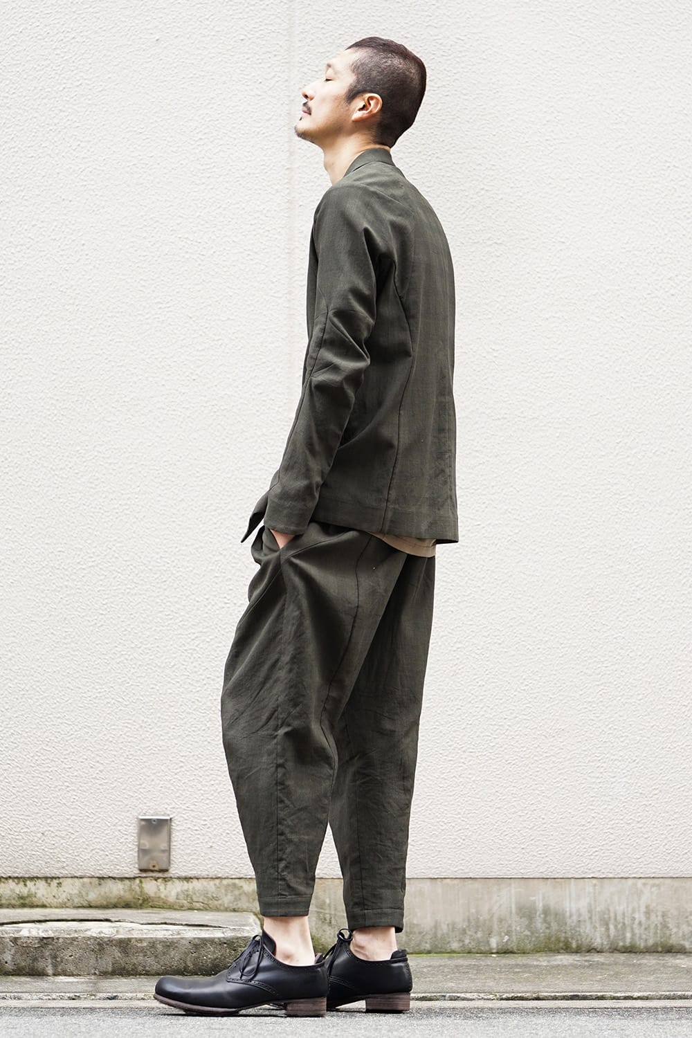 Jacket Cotton Glen Check - Moss Green