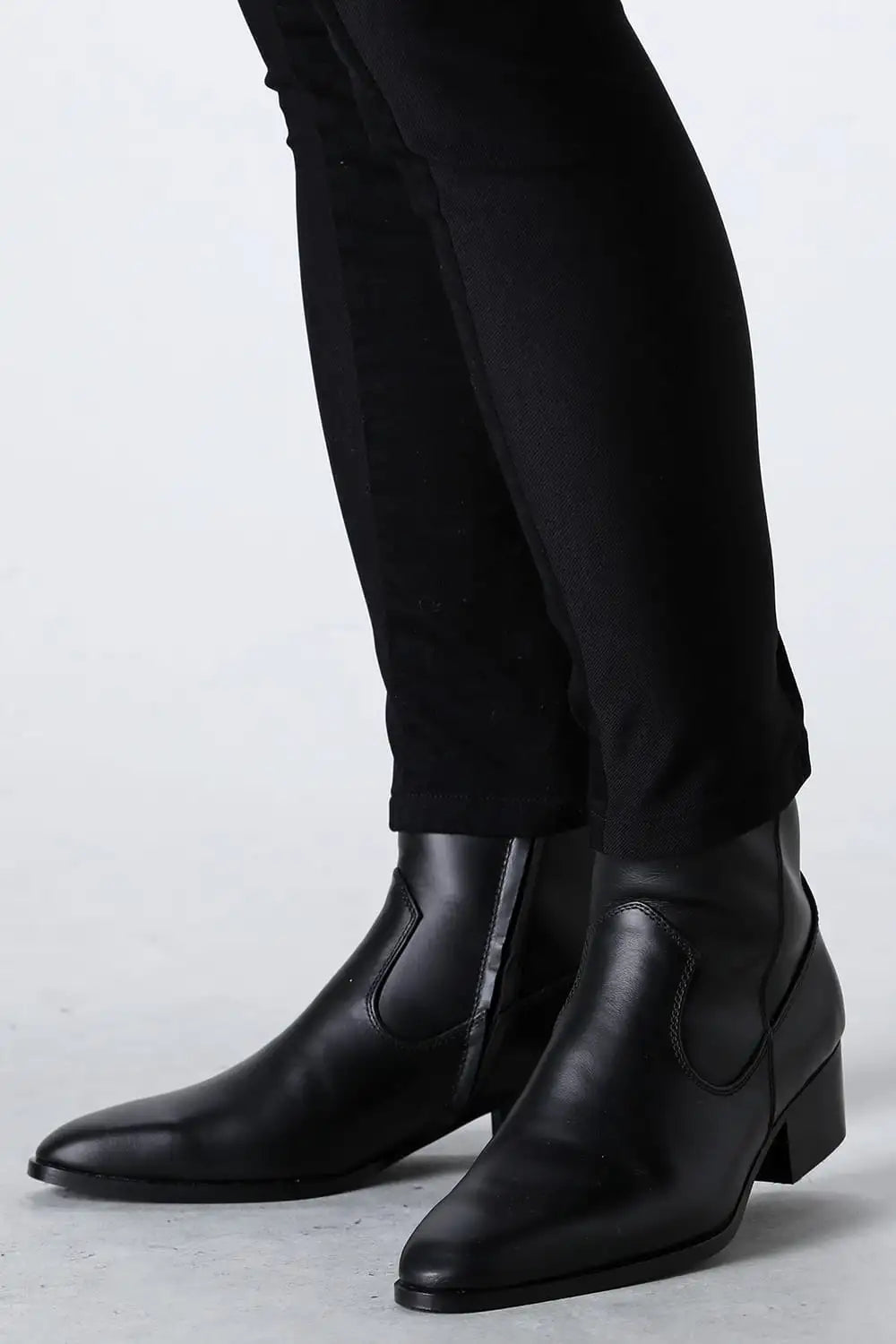 Kip Skin Heel Boots 1.8inch