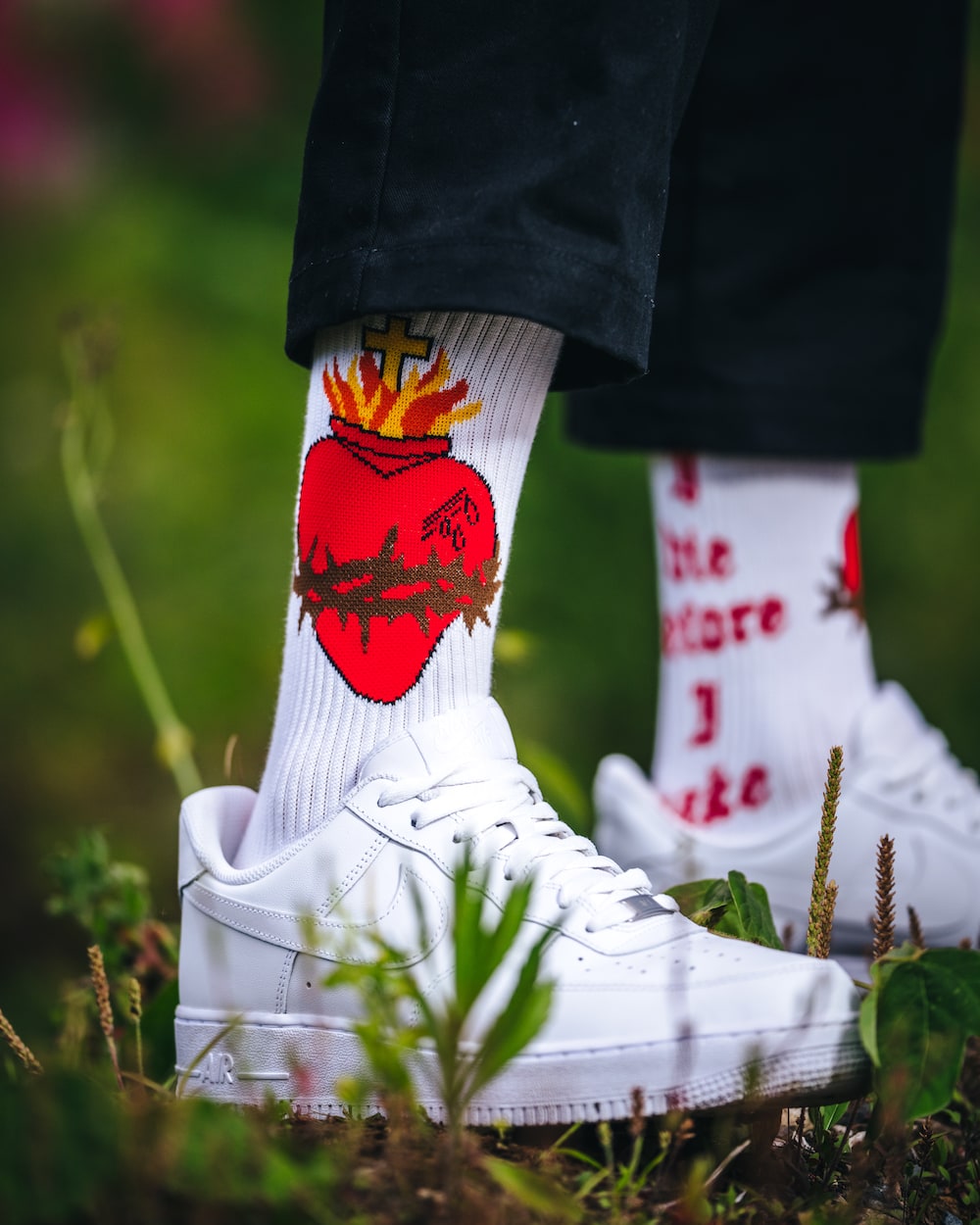 HEART Socks White