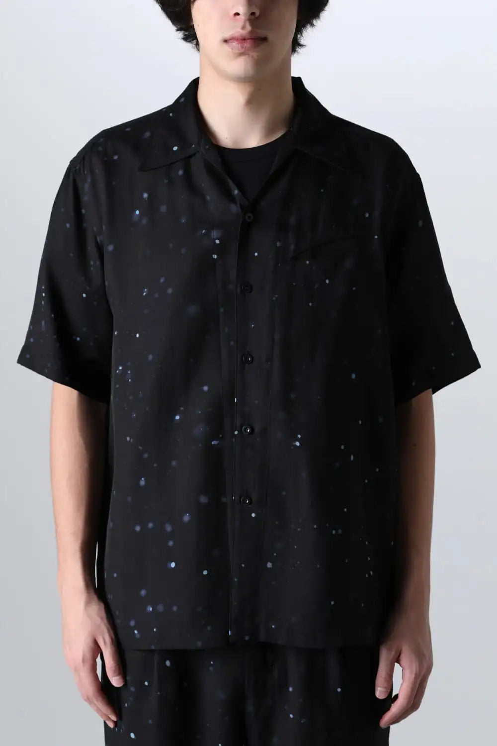 Slash Pocket Short Sleeved Shirt Black