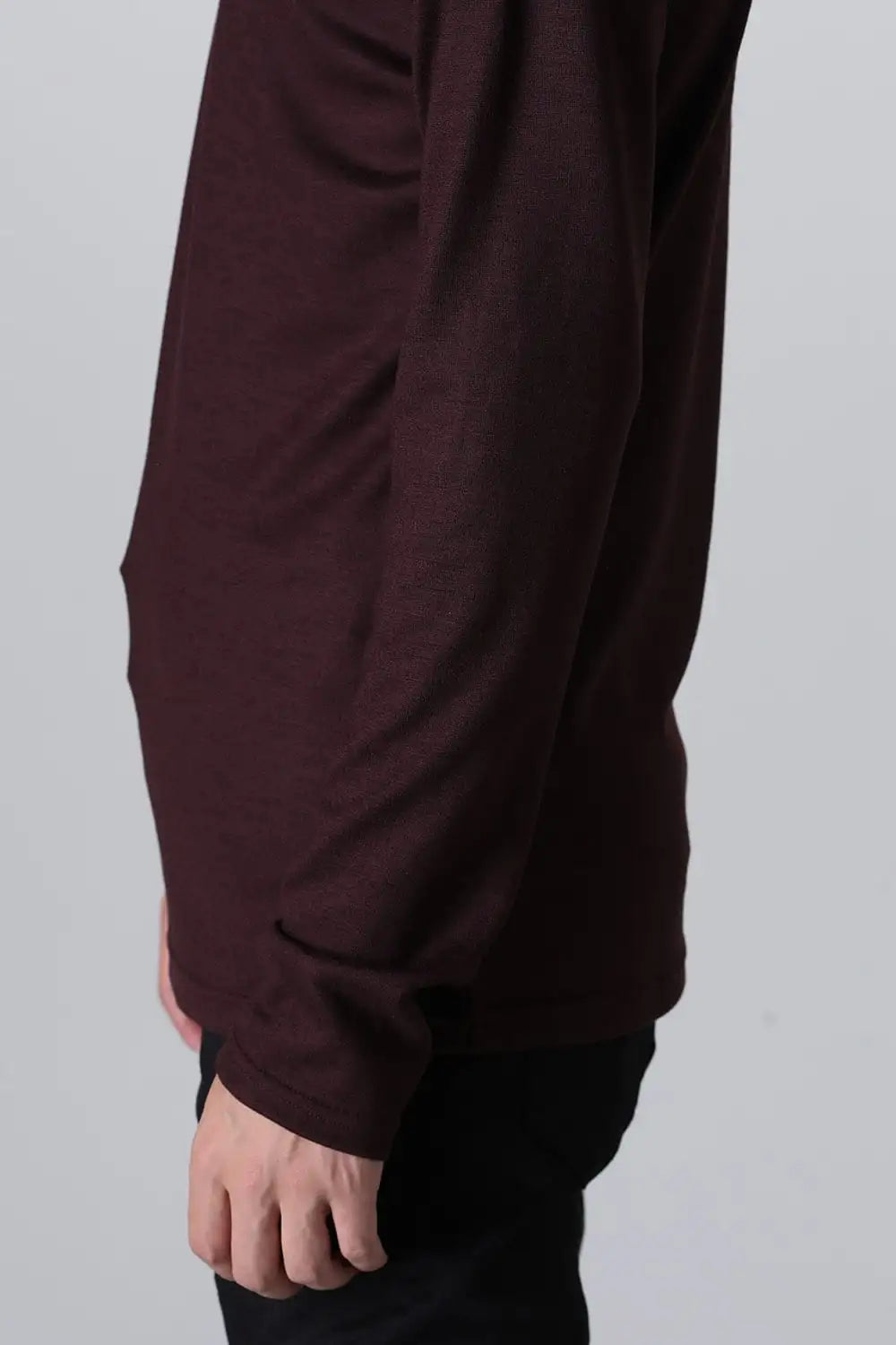 Washable Wool Turtle Neck Bordeaux