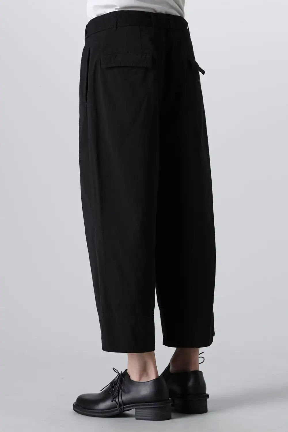 Dry Cotton Wide-Cropped Pants  Black