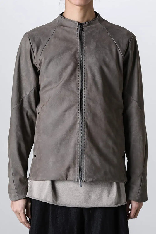 Jacket soft nubuck cow leather Slate Gray