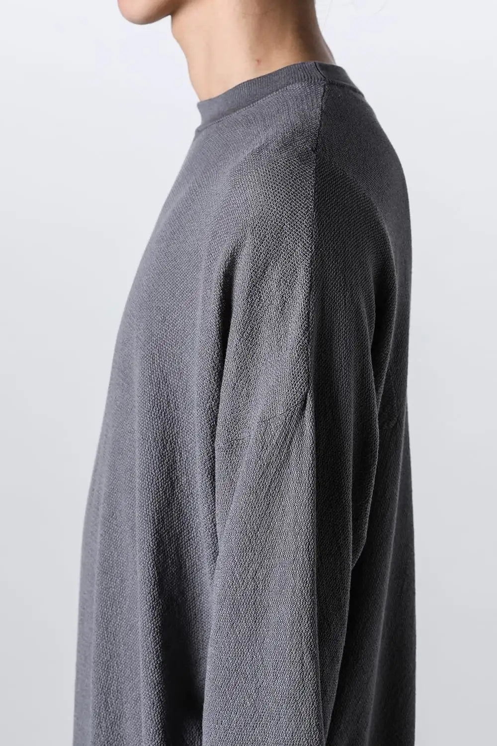 Pullover knit cotton / linen / silk Gray