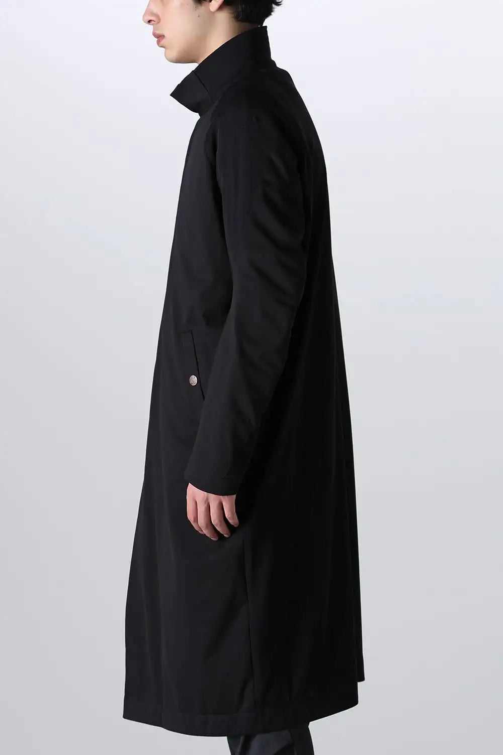 Hight neck coat water repellent polyester