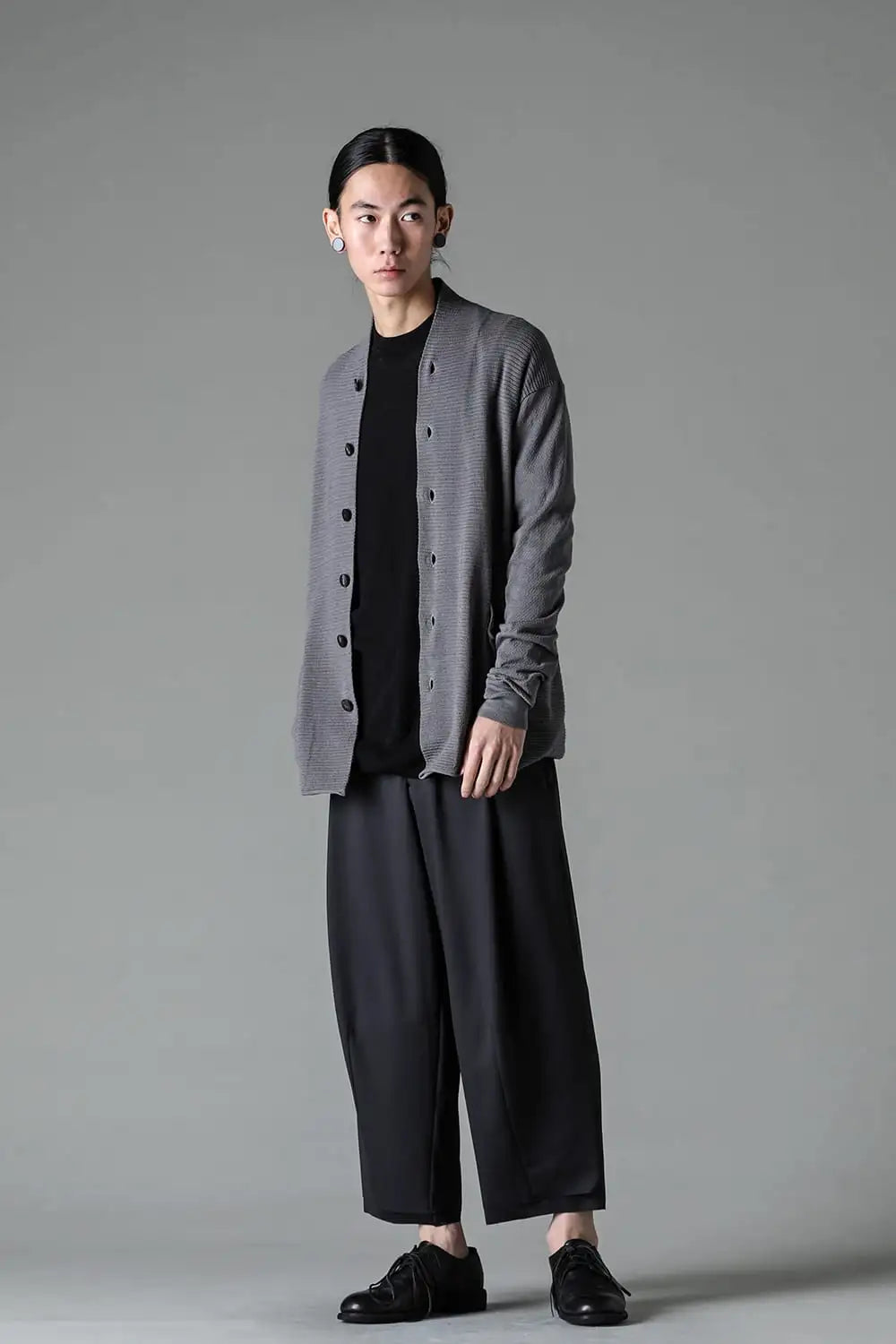 プルオーバーニット コットンリネンシルク Black