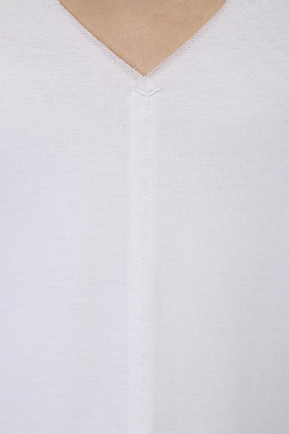 Layered Cutsew V-neck - White