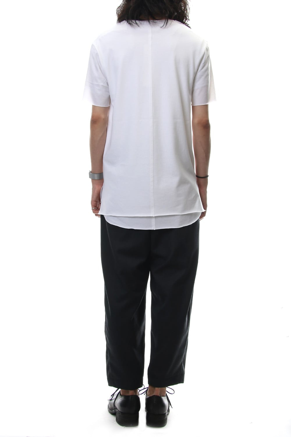 Layered Cutsew V-neck - White