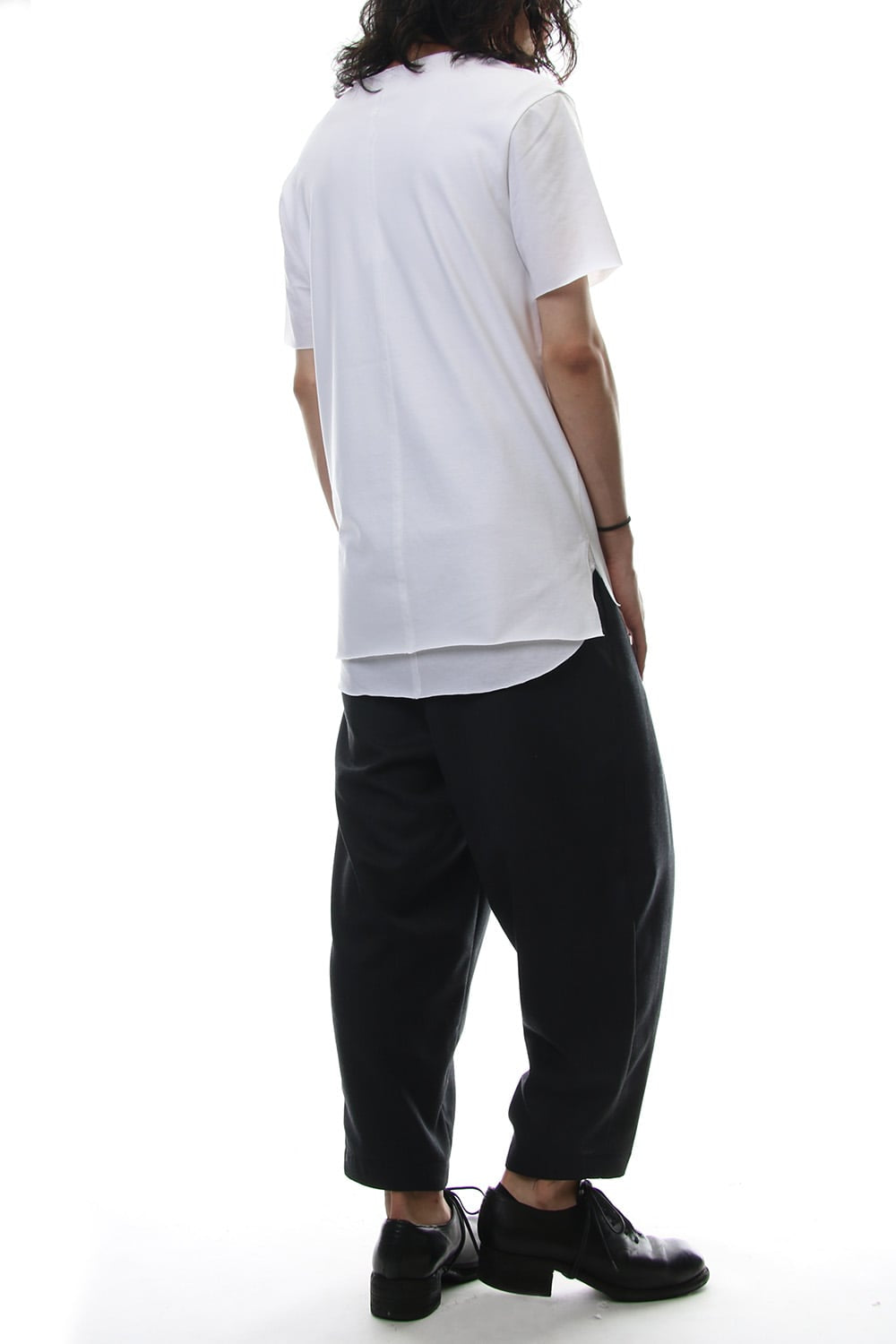 Layered Cutsew V-neck - White