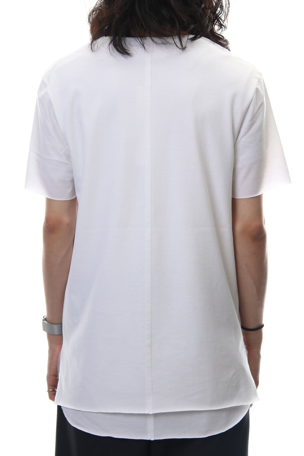 Layered Cutsew V-neck - White