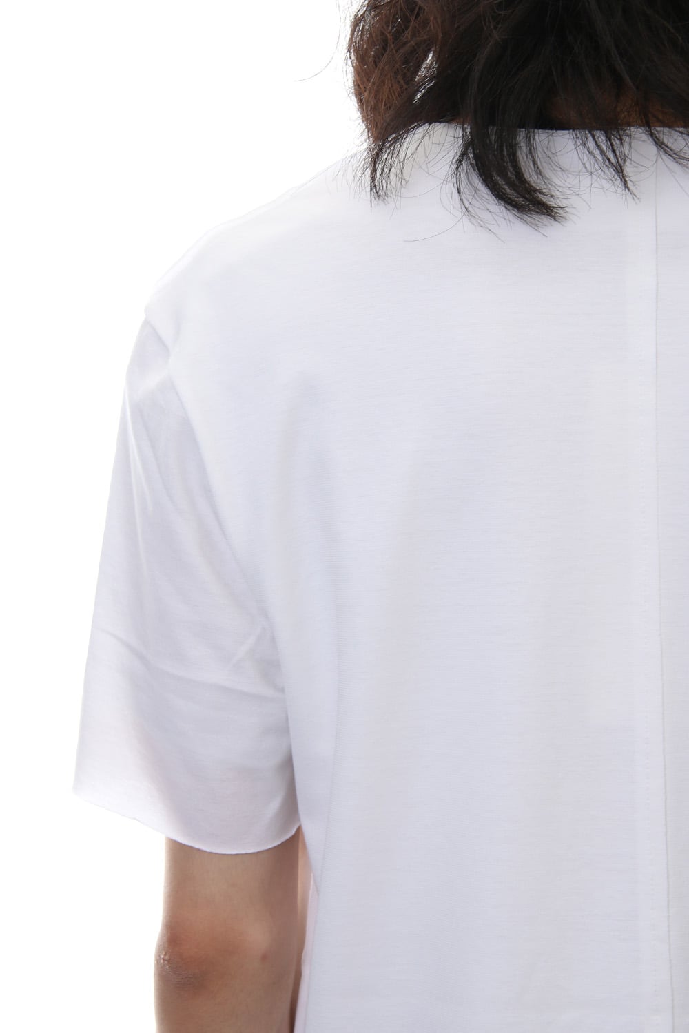Layered Cutsew V-neck - White