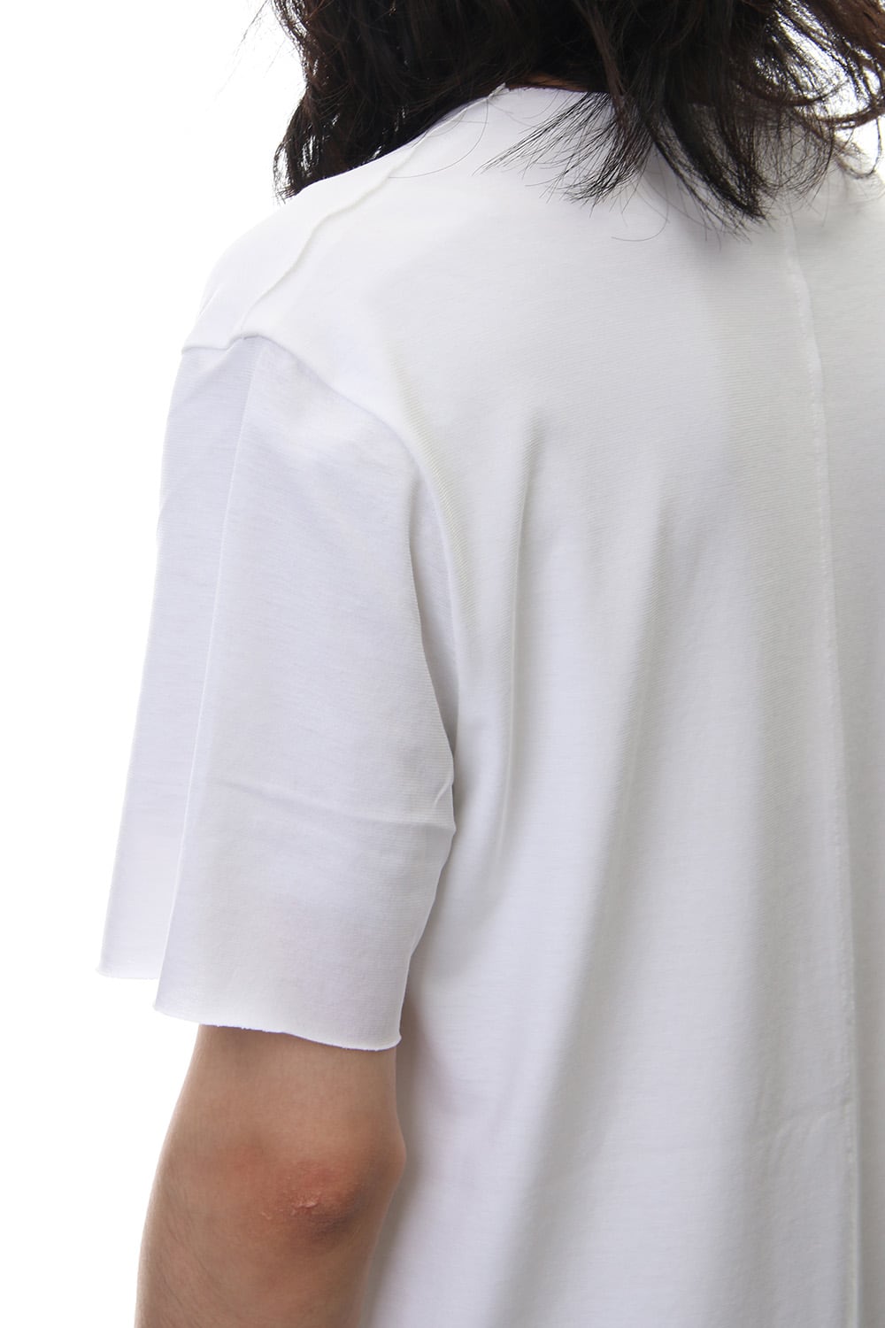 Layered Cutsew V-neck - White