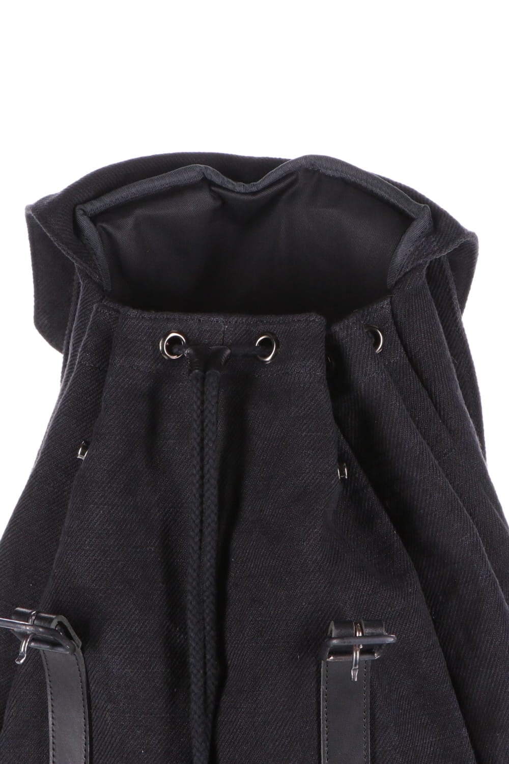 Jute x Cotton Military Twill Bag Attached Bag Pack Black