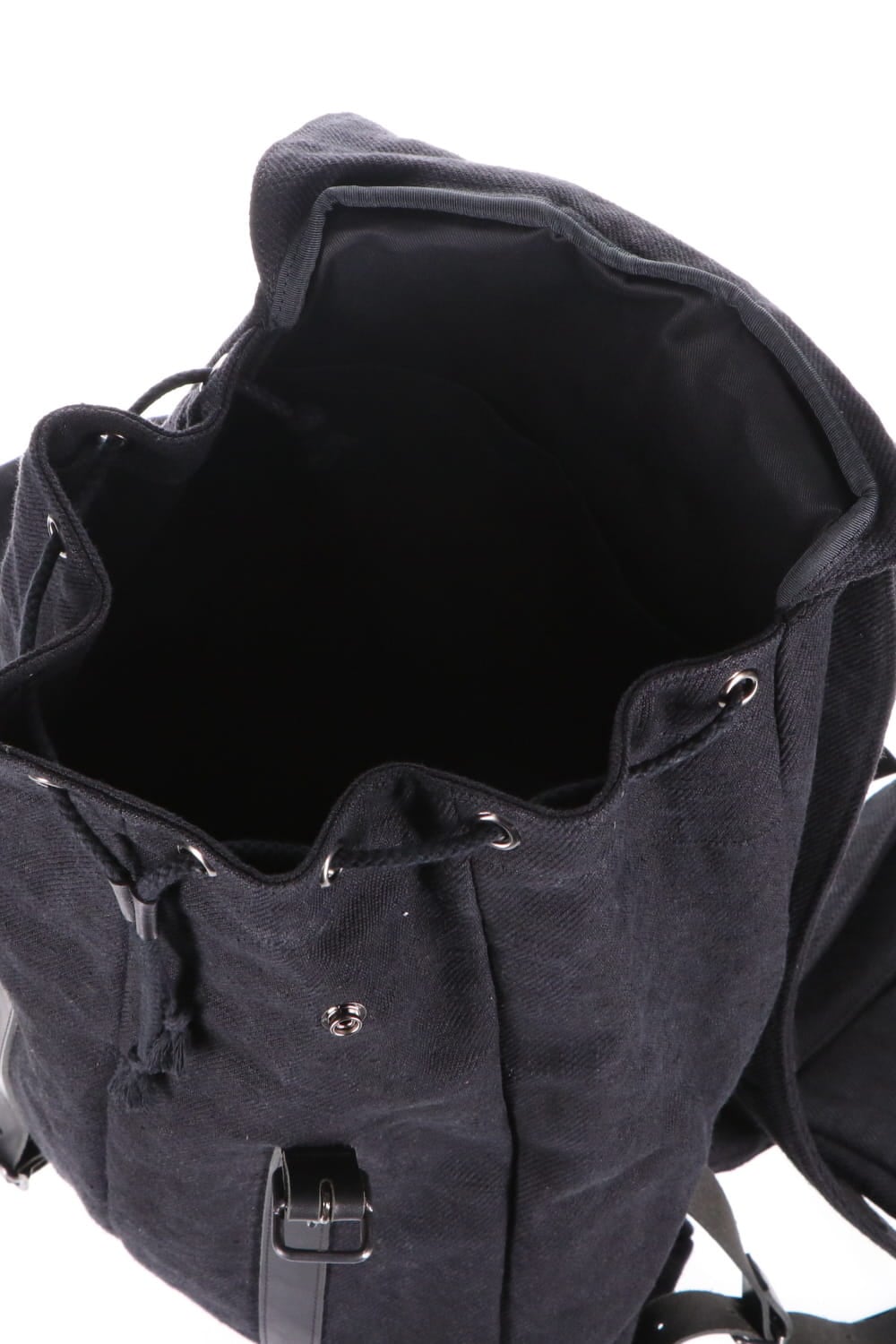 Jute x Cotton Military Twill Bag Attached Bag Pack Black