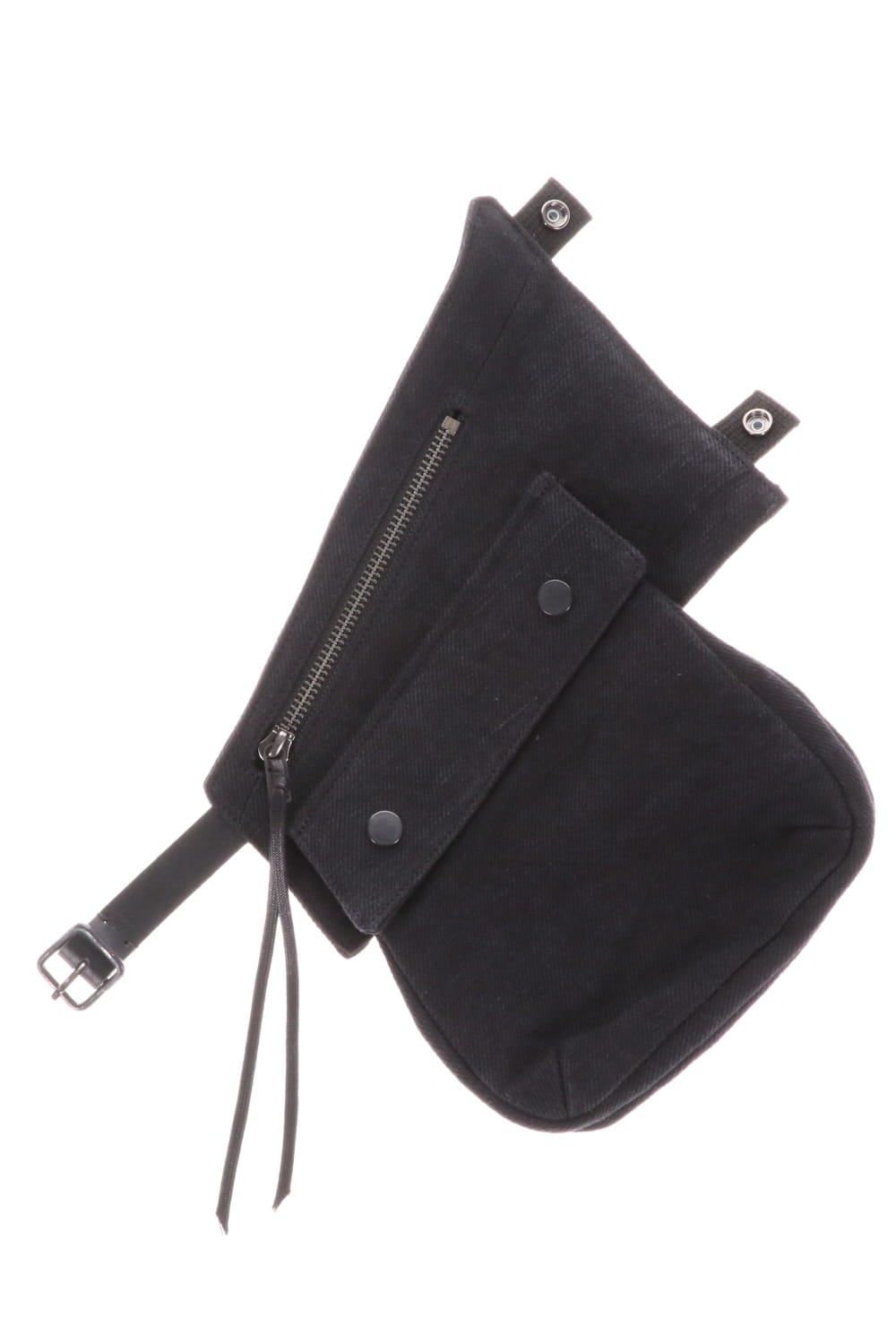 Jute x Cotton Military Twill Bag Attached Bag Pack Black