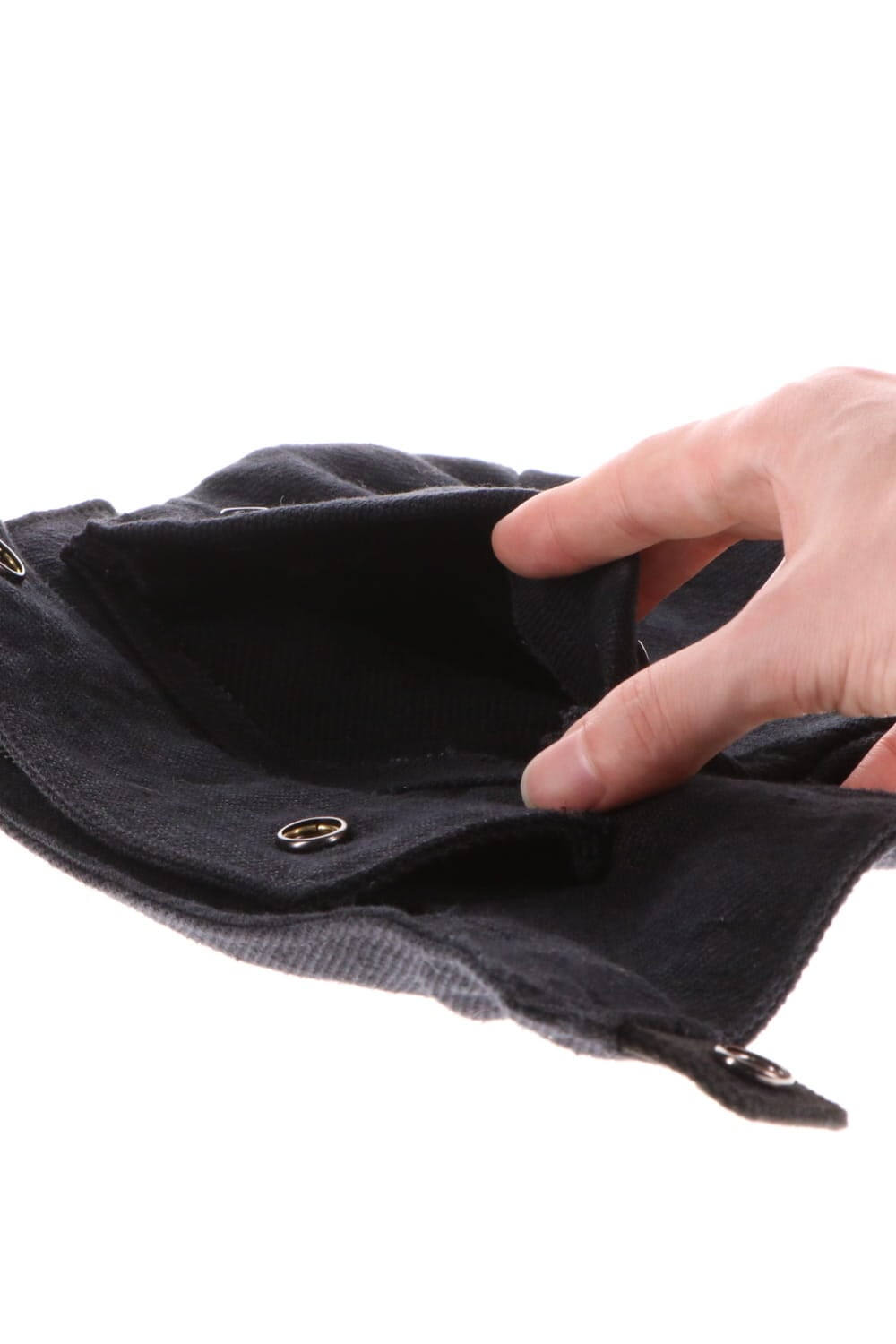 Jute x Cotton Military Twill Bag Attached Bag Pack Black